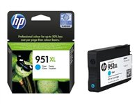 HP 951XL - À rendement élevé - cyan - original - cartouche d'encre - pour Officejet Pro 251dw, 276dw, 8100, 8600, 8600 N911a, 8610, 8615, 8620, 8625, 8630 CN046AE#BGX