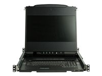 StarTech.com Console LCD de 17,3" 1080p HD à montage en rack 1U avec clavier américain - Interface VGA - Câble KVM inclus - Console KVM avec commutateur KVM - 1 ports - USB - 17.3" - rack-montable - 1920 x 1080 Full HD (1080p) @ 60 Hz - 250 cd/m² - 650:1 - 8 ms - 2xDVI-D, 2xVGA - noir - 1U RKCOND17HD