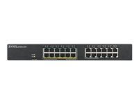 Zyxel GS1900-24EP - Commutateur - intelligent - 24 x 10/100/1000 (12 PoE) - Montable sur rack, fixation murale - PoE (130 W) GS1900-24EP-EU0101F