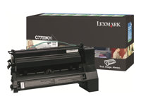 Lexmark - À rendement élevé - noir - original - cartouche de toner LCCP, LRP - pour Lexmark C770dn, C770dtn, C770n, C772, C772dn, C772dtn, C772n, X772e, X772es C7700KH