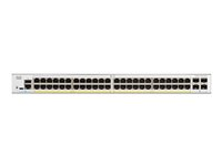 Cisco Catalyst 1200-48P-4X - Commutateur - C3 - intelligent - 48 x 10/100/1000 (PoE+) + 4 x 10 Gigabit SFP+ - Montable sur rack - PoE+ (375 W) C1200-48P-4X