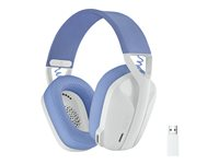 Logitech Lightspeed G435 - Micro-casque - circum-aural - fréquence/Bluetooth radio de 2,4 GHz - sans fil - blanc - Certifié Discord 981-001074