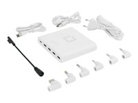 DICOTA Universal Notebook Charger USB-C - Adaptateur secteur - 80 Watt - connecteurs de sortie : 5 - blanc D31375