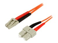 StarTech.com 2m Fiber Optic Cable - Multimode Duplex 62.5/125 - LSZH - LC/SC - OM1 - LC to SC Fiber Patch Cable (FIBLCSC2) - Câble réseau - LC multi-mode (M) pour SC multi-mode (M) - 2 m - fibre optique - duplex - 62,5 / 125 microns FIBLCSC2