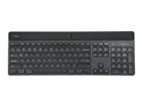 Targus EcoSmart - Clavier - collecte durable d'énergie - antimicrobienne - rétroéclairé - sans fil - Bluetooth 5.0 - QWERTY - Allemand - commutateur : commutateurs à clé à ciseaux - noir - emballages recyclés AKB868DE