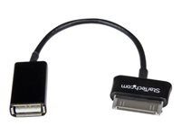 StarTech.com Cable USB OTG Samsung Galaxy Tab - Adaptateur OTG USB Type A femelle - 1 metre Noir- Cable USB OTG (on the go) - Câble USB - USB femelle pour connecteur à 30 broches de station d'accueil Samsung mâle - 15.24 cm - blindé - noir - pour Samsung Galaxy Tab, Tab 10, Tab 2, Tab 7.0, Tab 7.7, Tab 8.9, Tab WiFi SDCOTG