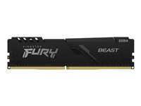 Kingston FURY Beast - DDR4 - kit - 128 Go: 4 x 32 Go - DIMM 288 broches - 2666 MHz / PC4-21300 - CL16 - 1.2 V - mémoire sans tampon - non ECC - noir KF426C16BBK4/128