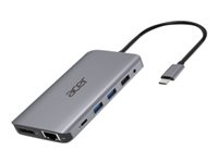 Acer 12-In-1 Type-C Adapter - Station d'accueil - USB-C - 2 x HDMI, DP - GigE - pour Chromebook 51X, Extensa 15, Nitro 5, Predator Triton 300, TravelMate Spin B3 HP.DSCAB.009