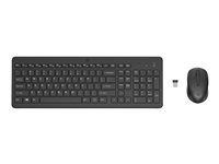HP 330 - Ensemble clavier et souris - sans fil - 2.4 GHz - Français - noir - pour HP 21, 22, 24, 27; Laptop 15, 15s, 17; Pavilion 14, 15, 24, 27, TP01 2V9E6AA#ABF