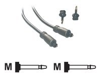 MCL - Kit de câbles audio numériques (optiques) - audio numérique - TOSLINK mâle pour TOSLINK mâle - 3 m MC760-3M