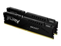 Kingston FURY Beast - DDR5 - kit - 32 Go: 2 x 16 Go - DIMM 288 broches - 6800 MHz / PC5-54400 - CL34 - 1.4 V - mémoire sans tampon - on-die ECC - noir KF568C34BBEK2-32