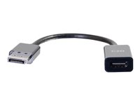 C2G 8in DisplayPort to HDMI Adapter - DP to HDMI Adapter - DisplayPort 1.2a HDMI 1.4b - 4K 30Hz - M/F - Adaptateur vidéo - DisplayPort mâle pour HDMI femelle - 20.3 cm - noir - passif, support 4K 54431