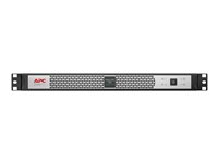 APC Smart-UPS SC SCL500RMI1UC - Onduleur (rack-montable) - CA 230 V - 400 Watt - 500 VA - Ethernet 10/100, USB - connecteurs de sortie : 4 - 1U - noir, argent - pour P/N: AR106V, AR4018SPX432, AR4024SP, AR4024SPX429, AR4024SPX431, AR4024SPX432 SCL500RMI1UC