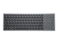 Dell KB740 - Clavier - compact, multi-dispositif - sans fil - 2.4 GHz, Bluetooth 5.0 - AZERTY - Français - gris titan - avec 3 ans Service d'échange avancé le jour ouvrable suivant KB740-GY-R-FR