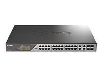 D-Link DSS 200G-10MP - Commutateur - Géré - 8 x 10/100/1000 (PoE) + 2 x Gigabit SFP - Montable sur rack - PoE (130 W) DSS-200G-10MP/E