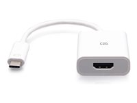 C2G USB-C to HDMI Audio/Video Adapter Converter - 4K 60Hz - White - Adaptateur vidéo - 24 pin USB-C mâle pour HDMI femelle - blanc - support pour 4K60Hz C2G26936