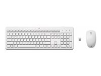 HP 230 - Ensemble clavier et souris - sans fil - 2.4 GHz - Français - blanc - pour HP 24; Laptop 14, 14s, 15, 15s, 17; Pavilion 13, 14, 15, 24, 27 3L1F0AA#ABF