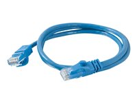 C2G Cat6 Booted Unshielded (UTP) Network Patch Cable - Cordon de raccordement - RJ-45 (M) pour RJ-45 (M) - 7 m - UTP - CAT 6 - moulé, sans crochet, bloqué - bleu 83391