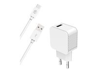 BigBen Connected - Adaptateur secteur - 3 A - Smart IC (USB) - sur le câble : USB-C - blanc CS3AACBLACRW