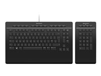 3Dconnexion Keyboard Pro with Numpad - Ensemble de clavier et pavé numérique - USB - QWERTY - R.-U. 3DX-700096