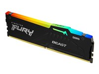 Kingston FURY Beast RGB - DDR5 - module - 16 Go - DIMM 288 broches - 5600 MHz / PC5-44800 - CL40 - 1.25 V - mémoire sans tampon - on-die ECC KF556C40BBA-16