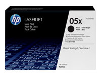 HP 05X - Pack de 2 - à rendement élevé - noir - original - LaserJet - cartouche de toner (CE505XD) - pour LaserJet P2035, P2035n, P2055, P2055d, P2055dn, P2055x CE505XD