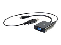 C2G 8in Mini DisplayPort Male to VGA + Audio Female Active Adapter Converter - Black - Convertisseur vidéo - Mini DisplayPort - VGA - noir 84683