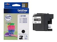 Brother LC221BK - Noir - original - cartouche d'encre - pour Brother DCP-J562DW, MFC-J480DW, MFC-J680DW, MFC-J880DW LC221BK