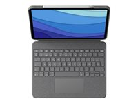 Logitech Combo Touch - Clavier et étui - avec trackpad - rétroéclairé - Apple Smart connector - QWERTY - Espagnol - gris oxford - pour Apple 10.9-inch iPad Air (4ème génération, 5ème génération) 920-010300