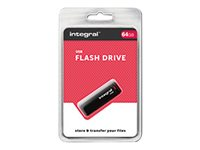 Integral - Clé USB - 64 Go - USB 2.0 - noir INFD64GBBLK.