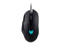 Acer Predator Cestus 315 (PMW010) - Souris - ergonomique - 8 boutons - filaire - USB - noir - Pour la vente au détail - pour Predator Helios 300; Predator Triton 300; 500 GP.MCE11.014