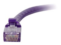 C2G Cat5e Booted Unshielded (UTP) Network Patch Cable - Cordon de raccordement - RJ-45 (M) pour RJ-45 (M) - 50 cm - UTP - CAT 5e - moulé, sans crochet, bloqué - violet 83658