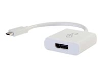 C2G USB C to DisplayPort Adapter Converter - USB Type C to DisplayPort White - Adaptateur vidéo externe - USB 3.1 - DisplayPort - blanc 80520
