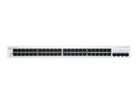 Cisco Business 220 Series CBS220-48T-4X - Commutateur - intelligent - 48 x 10/100/1000 + 4 x SFP+ 10 Go (liaison montante) - Montable sur rack CBS220-48T-4X-EU