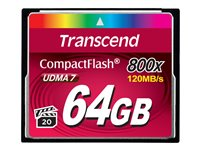 Transcend - Carte mémoire flash - 64 Go - 800x - CompactFlash TS64GCF800