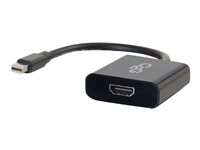C2G Mini DisplayPort to HDMI Active Adapter Converter 4K UHD - Black - Adaptateur vidéo - Mini DisplayPort mâle pour HDMI femelle - triple blindage - noir - support 4K 84307
