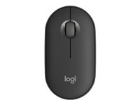 Logitech Pebble Mouse 2 M350s - Souris - optique - 3 boutons - sans fil - Bluetooth 5.2 LE - graphite ton sur ton 910-007015