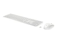 HP 655 - Ensemble clavier et souris - sans fil - 2.4 GHz - Français - blanc 860P8AA#ABF