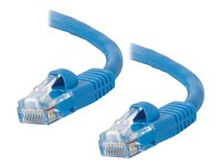 C2G Cat5e Booted Unshielded (UTP) Network Patch Cable - Cordon de raccordement - RJ-45 (M) pour RJ-45 (M) - 30 m - UTP - CAT 5e - moulé, sans crochet, bloqué - bleu 83170