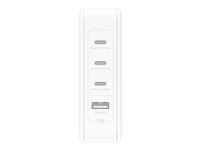 Belkin BoostCharge Pro - Adaptateur secteur - technologie GaN - 140 Watt - Fast Charge, Power Delivery 3.1 - 4 connecteurs de sortie (USB, 3 x USB-C) - blanc WCH014BTWH