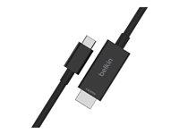 Belkin Connect - Câble adaptateur - 24 pin USB-C mâle pour HDMI mâle - 2 m - noir - passif, support pour 8K60Hz, prise en charge du mode DP Alt AVC012BT2MBK