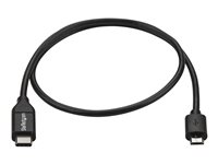 StarTech.com Câble USB-C vers Micro USB de 50 cm - Cordon USB C vers Micro-B - Câble de charge compatible Thunderbolt 3 - M/M - USB 2.0 - Câble USB - 24 pin USB-C (M) pour Micro-USB de type B (M) - USB 2.0 - 50 cm - noir USB2CUB50CM