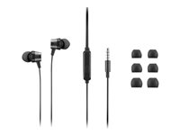 Lenovo Analog Gen 2 - Écouteurs avec micro - intra-auriculaire - noir - pour ThinkCentre M60q Chromebox; M70s Gen 3; M70t Gen 3; ThinkPad P15v Gen 3; X1 Carbon Gen 11 4XD1J77352