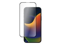 BIGBEN Connected - Protection d'écran pour téléphone portable - + SmartFrame - 2.5D - verre - couleur de cadre noir - pour Apple iPhone 15 Pro Max PEGLASSIP15PM