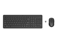 HP 330 - Ensemble clavier et souris - sans fil - 2.4 GHz - QWERTY - Anglais - noir - pour HP 21, 22, 24, 27; Laptop 15, 15s, 17; Pavilion 14, 15, 24, 27, TP01 2V9E6AA#ABB
