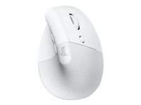 Logitech Lift for Mac - Souris verticale - ergonomique - optique - 6 boutons - sans fil - Bluetooth - récepteur USB Logitech Logi Bolt - blanc cassé - pour Apple MacBook 910-006477