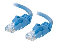 C2G Cat6 Booted Unshielded (UTP) Network Patch Cable - Cordon de raccordement - RJ-45 (M) pour RJ-45 (M) - 50 cm - UTP - CAT 6 - moulé, sans crochet, bloqué - bleu 83385