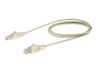 StarTech.com Cable reseau Ethernet RJ45 Cat6 de 1 m - Cordon de brassage mince Cat 6 UTP sans crochet - Fil Gigabit gris (N6PAT100CMGRS) - Cordon de raccordement - RJ-45 (M) pour RJ-45 (M) - 1 m - CAT 6 - sans crochet - gris N6PAT100CMGRS