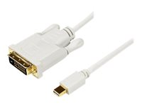 StarTech.com Adaptateur Mini DisplayPort™ vers DVI - Câble Mini DP / DVI-D Vidéo 1080p jusqu'à 1920 x 1200 - Blanc 91 cm - Câble DisplayPort - Mini DisplayPort (M) pour DVI-D (M) - 91.44 cm - vis moletées - blanc MDP2DVIMM3W