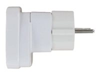 DLH - Adaptateur pour prise d'alimentation - BS 1363 (F) pour CEE 7/4 (M) - blanc DY-WU2408